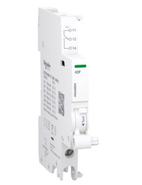 A9A26904 - Auxiliary contact, Acti9 A9A, iOF, 1 C/O, 100mA to 6A, 24VAC to 415VAC, 24-130 VDC, bottom connection