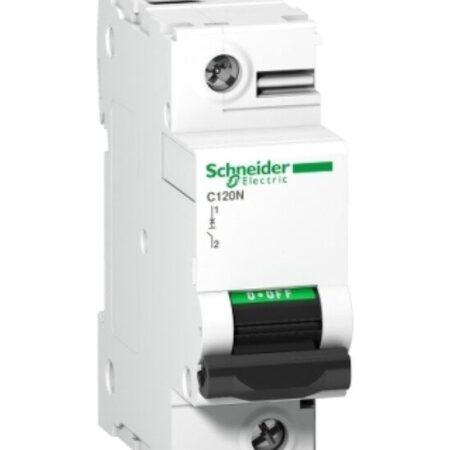 A9N18358 - Miniature circuit breaker (MCB), Acti9 C120N, 1P, 100A, C curve, 10000A (IEC/EN 60898-1), 10kA (IEC/EN 60947-2)