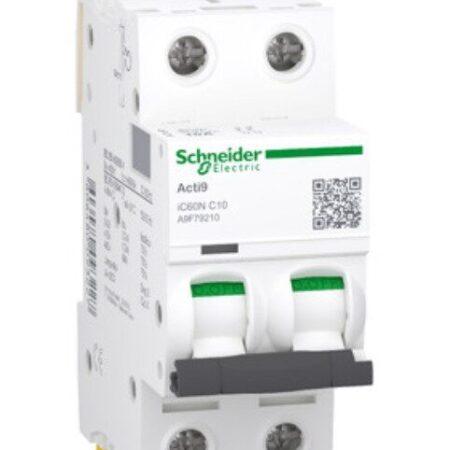 A9F79210 - Miniature circuit-breaker, Acti9 iC60N, 2 pole, 10 A, C curve, 6000 A (IEC 60898-1), 10 kA (IEC 60947-2)