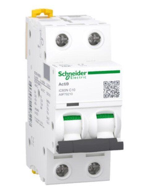 A9F79210 - Miniature circuit-breaker, Acti9 iC60N, 2 pole, 10 A, C curve, 6000 A (IEC 60898-1), 10 kA (IEC 60947-2)