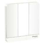 E8333L2LED_WE - AvatarOn, 3 switches, 16AX, 250V, 2 way, LED, White